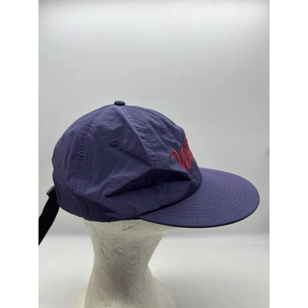 Puka Walts Hat Purple Nylon Unstructured Camper Cap Adjustable Buckle Strap